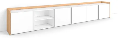 Produktbild von TV-Möbel Holzeffekt weiß und eiche 309x35x50cm