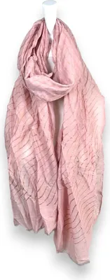 rosa Schal mit Glitzerstreifen