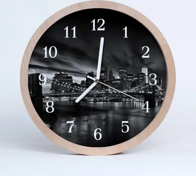 Produktbild von Holzuhr 30fi cm wanduhr - Stadt Stadt