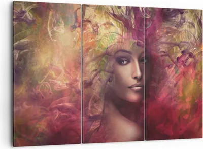 Produktbild von Bild auf Leinwand - Leinwandbild - frau gesicht - 105x70cm - Wand Bild - Wanddeko - Wandbilder - Leinwanddruck - Bilder - Kunstdruck - Wanddekoration - Leinwand bilder - Wandkunst - CE105x70-3736