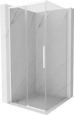 Image de Mexen Rox cabine de douche coulissante 120 x 120 cm, transparent, blanc - 8C2-120-120-20-00