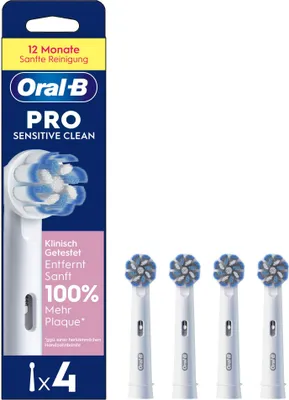 Immagine prodotto di Oral-B Pro Sensitive Clean 4 testine intercambiabili, colore: bianco