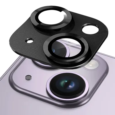 Image de 2 protections pour objectif d'appareil photo en verre trempé, compatibles avec iPhone 14/14 Plus