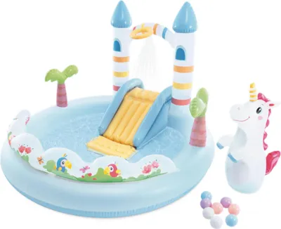 Zdjęcie produktu dla INTEX 56148NP Playcenter Unicorn Castle Centrum wodne Basen dla dzieci Ogród