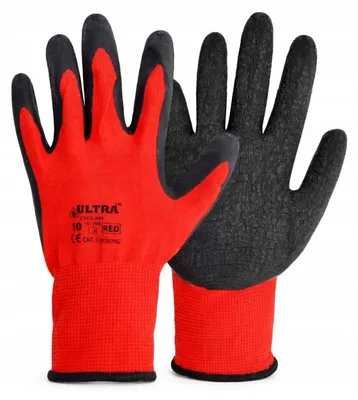 Obrázek produktu pro Pracovní Rukavice HAND ARMOR Safety Gloves Latex Červená Velikost 9 - L 2 Ks