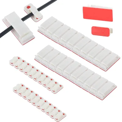 Produktbild von 40 Stück selbstklebende Kabelclips zur Kabelorganisation