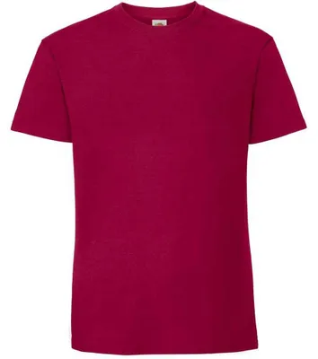 Imagen del producto de Camiseta para hombre "Iconic 195 Premium" de Fruit of the Loom, modelo FK2657 (talla L), color cereza
