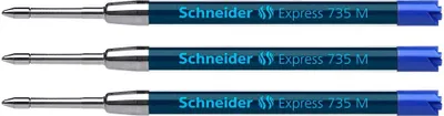 Produktbild von Schneider Express 735 Kugelschreiberminen M blau, 3 St.