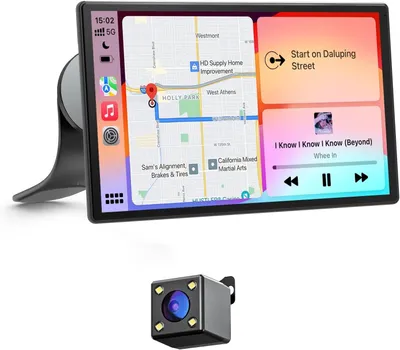 Produktbild von Avylet 9 Zoll Wireless Carplay Display für Apple Carplay & Android Auto, Tragbarers Carplay Autoradio mit Magnetischer Halterung, GPS Navigation