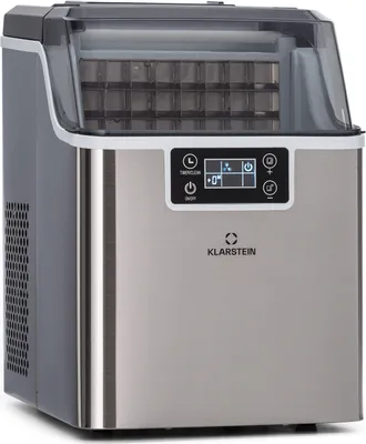Produktbild von Klarstein Eiswürfelmaschine für Zuhause Camping Gastro, Schnelle Mini Eiswürfelmaschine Klein, Profi Eismaschine für Große Kleine Klare Eiswürfel, Selbstreinigend mit 3,2L Eiswürfelbehälter, 20kg/24h