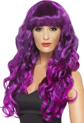 Produktbild von Mermaid Lockenperücke violett - für Fasching
