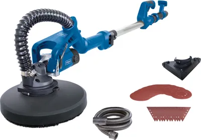 Zdjęcie produktu dla Szlifierka do ścian i sufitów Scheppach DS930 o mocy 710 W | tarcze Ø 215 mm | drążek teleskopowy 140-165 cm | 24 tarcze szlifierskie i adapter ssący