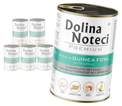 Zdjęcie produktu dla Dolina Noteci Premium Bogata w Perliczkę z Jabłkiem Puszka 6x400g Mokra Karma Dla Psa