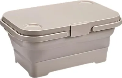 Immagine prodotto di Cestino da picnic con tavolo - Pieghevole, 3in1 con portabicchieri, 46 x 28,5 x 23 cm