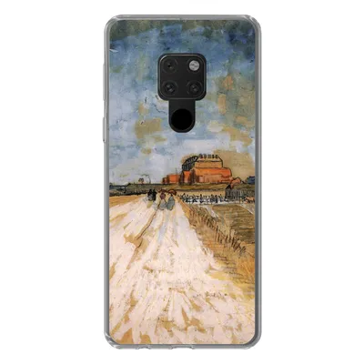 Produktbild von MuchoWow® Handyhülle Schutzhülle Hülle für Huawei P40 Lite Straße entlang der Stadtmauern von Paris - Vincent van Gogh Silikon Softcase Handy Hülle - Handy
