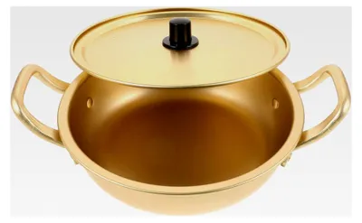 Produktbild von Binauraler Aluminium Nudeltopf 18cm Hitzebeständiger Ramen Topf mit Antihaftbeschichtung und Deckel für Induktionsherde