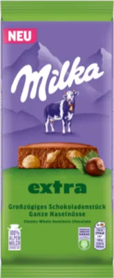 Zdjęcie produktu dla Milka EXTRA Czekolada z całymi orzechami laskowymi 190g