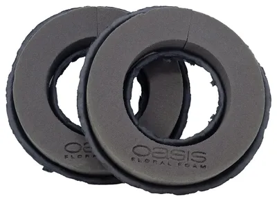 Steckschaum-Ring, Ø18 cm, schwarz, 2 Stück