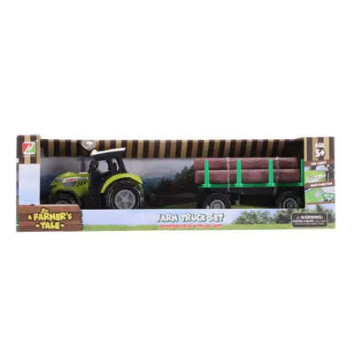Image de Autres marques Tracteur + remorque avec grumes + son et lumière