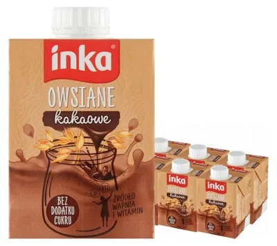 Produktbild von Inka Haferdrink Kakao 10x 500ml - ohne Zuckerzusatz vegan & laktosefrei