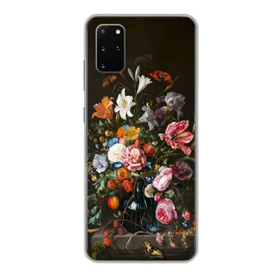 Produktbild von MuchoWow® Handyhülle Schutzhülle Hülle für Samsung Galaxy S20 Plus Vase mit Blumen - Jan Davidsz de Heem - Kunst Silikon Softcase Handy Hülle - Hartschale
