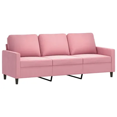 Produktbild von vidaXL 3-Sitzer-Sofa Rosa 180 cm Samt