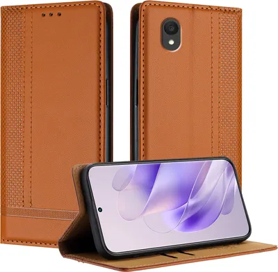 Obrázek produktu pro Pouzdro pro TCL 201 kožené flipové pouzdro s funkcí stojánku Hnědý