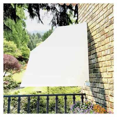 Produktbild von Faltbarer Balkonfächer Creme 140×140 cm wasserdicht, schmutzabweisend und UV-beständig für Terrassen, Balkone und Gärten