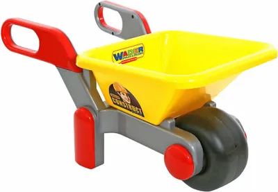 Produktbild von WADER Kinder Schubkarre Bauschubkarre grau rot gelb 64 cm