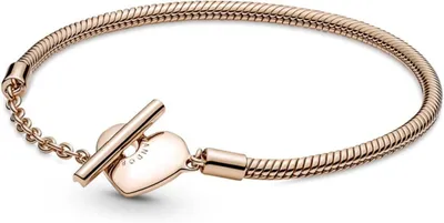 Productafbeelding van Pandora Moments asymmetrische ster-sluiting, slangenarmband, artikelnummer 599639C01, damesarmband, armbandsomvang: 23 cm