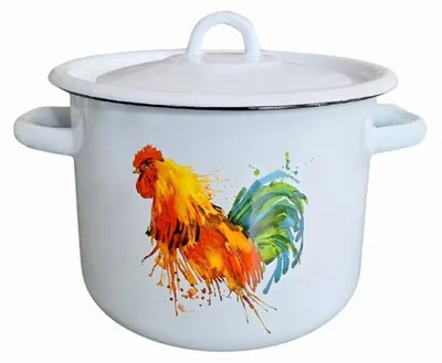 Produktbild von Epewex Solider Emaille-Topf mit Deckel 4,5L Hahn