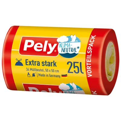 Immagine prodotto di Pely 54030052 Pely Müllbeutel Extra stark 25,0 l transparent, 34 St.