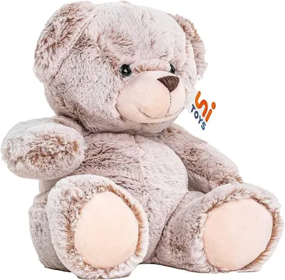 Productafbeelding van Uni-Toys - Knuffelbeer, extra zacht (lichtbruin) - 24 cm (hoogte) - Pluche beer, knuffelbeer - Pluchen knuffel, knuffeldier