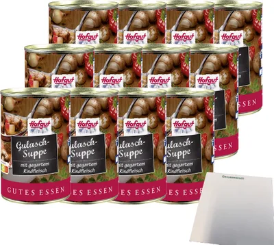 Produktbild von Hofgut Gulaschsuppe VPE (12x400ml Dose) + usy Block