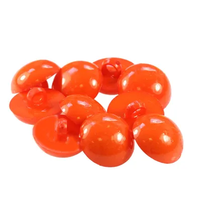 Produktbild von 10 x Kinderknopf Ösenknopf 1-Loch, rund, 15 mm, freie Farbwahl oder Farbmix, Farbe:orange