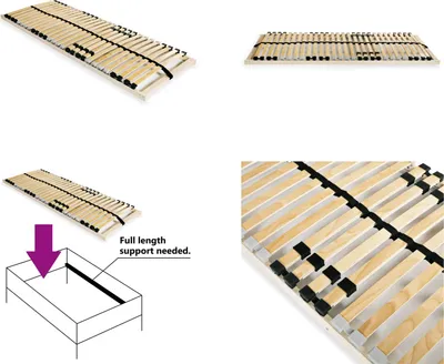 Produktbild von vidaXL Lattenrost mit 28 Latten 7 Zonen 70 x 200 cm - Lattenrost - Lattenroste - Bettrahmen - Bettrahmen