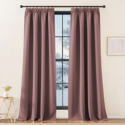 Obrázok produktu pre Termoizolačné závesy, nepriehľadné, svetloružové, rozmer 240 x 140 cm (balenie po 2 kusy)