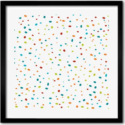 Produktbild von Bild - 50 cm x 50 cm - MDF - Rahmen, Wandkunst - Bunte Punkte