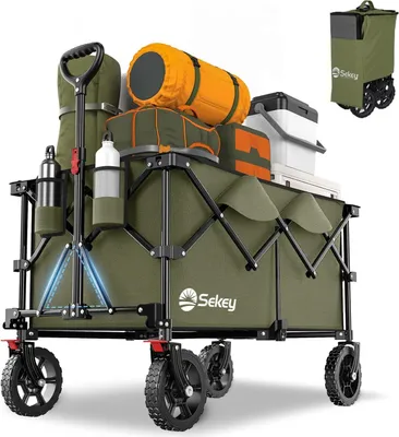 Produktbild von Famanu Bollerwagen 200L 150KG Tragkraft - Grün