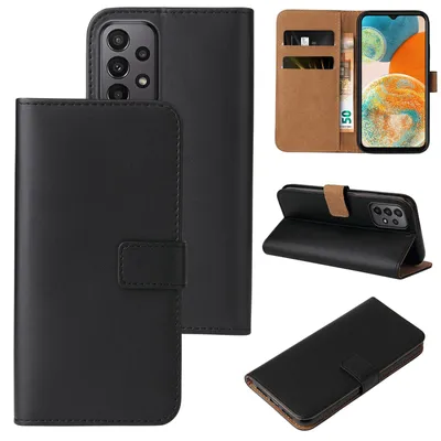 Produktbild von Handyhülle für Samsung Galaxy A23 5G Klapphülle Bookcase Flip Cover Hülle Handy Tasche Etui Farbe: Schwarz