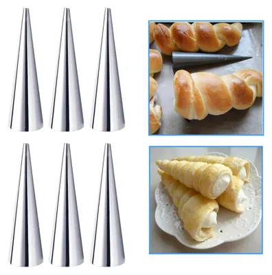 6er-Set konische Croissant-Formen aus Edelstahl, 8,8 cm