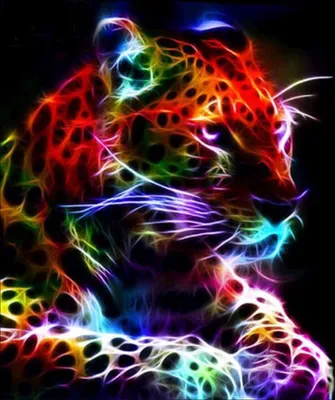 Produktbild von DIY 5D Diamant Malen nach Zahlen Kits Vollrundbohrer Strass Bild Kunsthandwerk für Zuhause Wanddekor Farbige Cheetah 30x30 cm