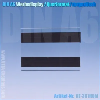 Produktbild von DIN A6 Display / hängend / quer (magnetisch) (10 Stück)