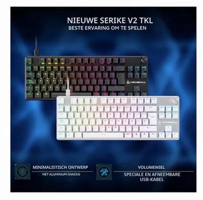 Zdjęcie produktu dla Klawiatura mechaniczna do gier Serike V2 TKL, przełączniki: czerwone