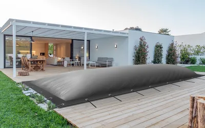 Produktbild von Aufblasbare Poolabdeckung Rechteckpool 500 x 300 cm I Rechteck 5 x 3 m I anthrazit (RAL7016)