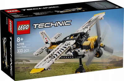 Productafbeelding van LEGO Technic Propellervliegtuig, bouwbaar vliegtuig speelgoed voor kinderen, cadeau voor jongens en meisjes vanaf 8 jaar, modelvliegtuig met een roterende propeller en een 4-cilinder zuigermotor, modelnummer 42198