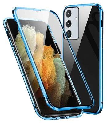 Produktbild von Für Samsung Galaxy A35 Handy Tasche 360 Magnet Glas Bumper Metall Hülle Etuis Case Cover