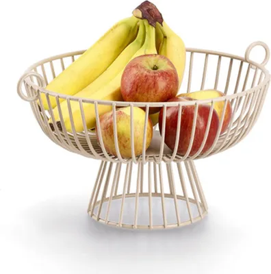 Produktbild von Zeller Obstschale - Metall - beige - 35 x 30 x 20 cm - rund