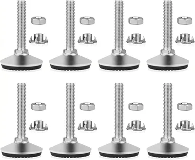Produktbild von 8 verstellbare Nivellierfüße, M8 x 50 mm | Stellfüße für Möbel, Tische, Stühle und Maschinen
