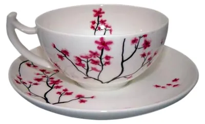 Produktbild von TeaLogic Bone China Tasse & Untertasse "Cherry Blossom" 0,18l